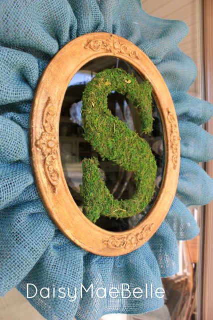 Burlap & Moss Monogram wreath