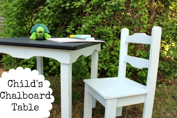 chalkboard table and chairs