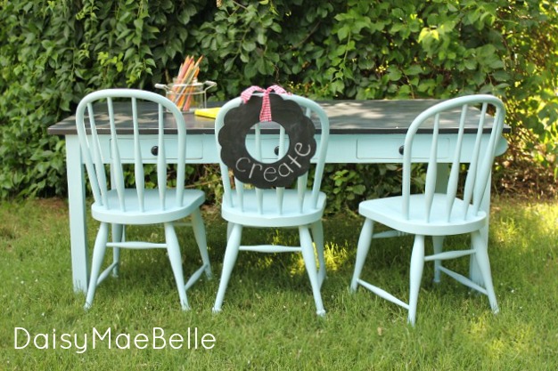 painted childrens table and chairs