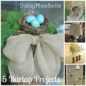 5 Burlap Projects @ DaisyMaeBelle