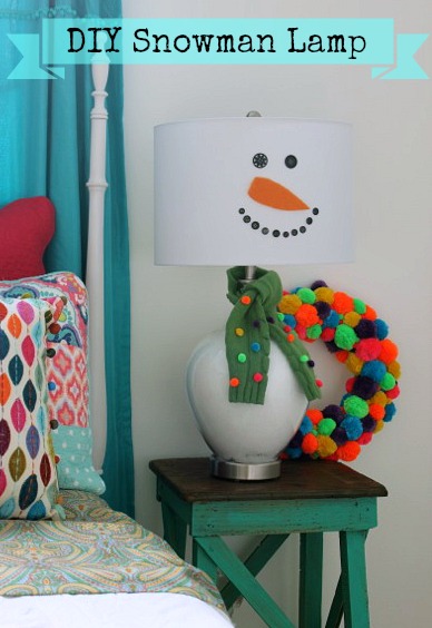 DIY Snowman Lamp @ DaisyMaeBelle