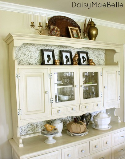 decorating a hutch for fall