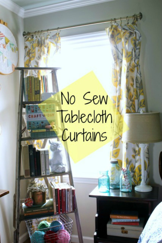 Making curtains out of tablecloths