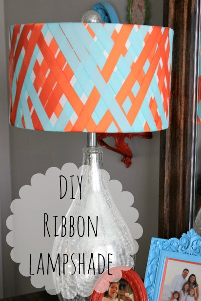 ribbon lampshade diy