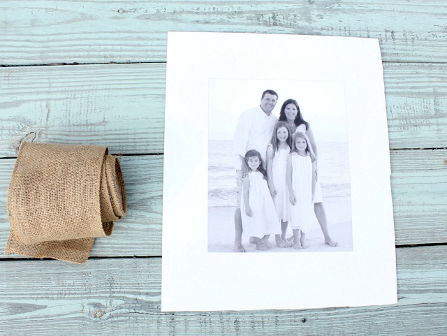 How To Make a Burlap Mat for a Picture