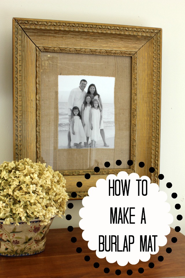 How To Make a Burlap Mat for a Picture