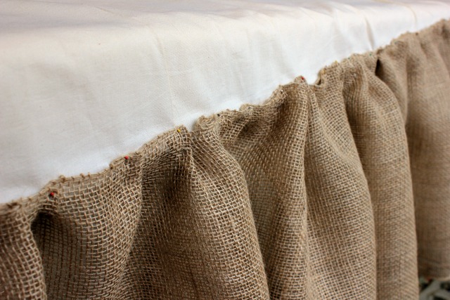 How to Make a Burlap Bed Skirt
