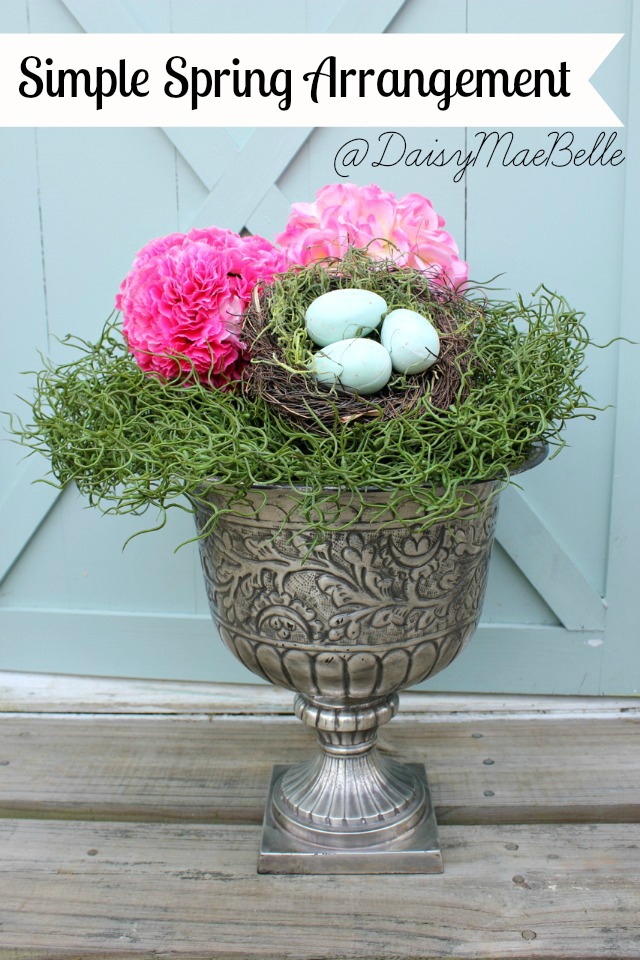 Decorating an Urn for Spring