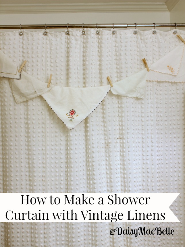 Make a Shower Curtain from Vintage Linens